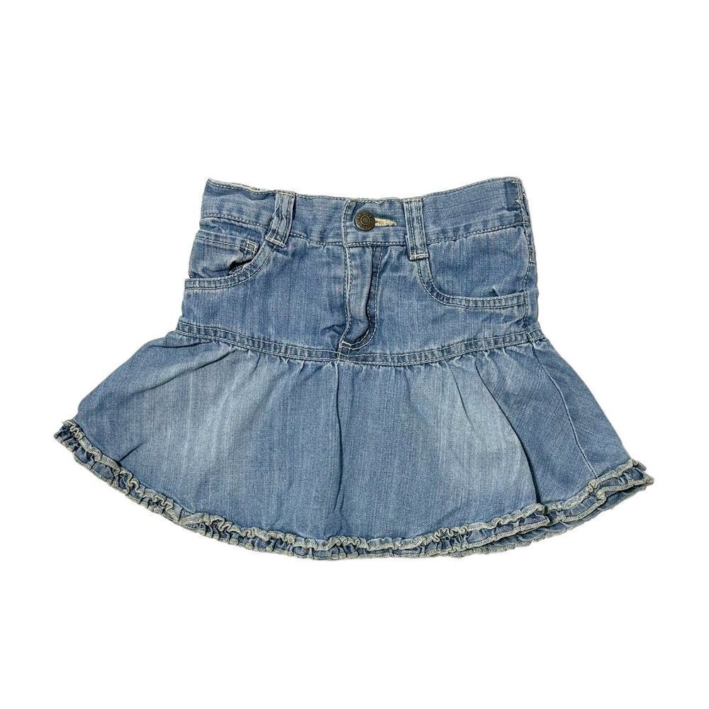 VINTAGE Children's Place High Waist Flared Denim Skirt